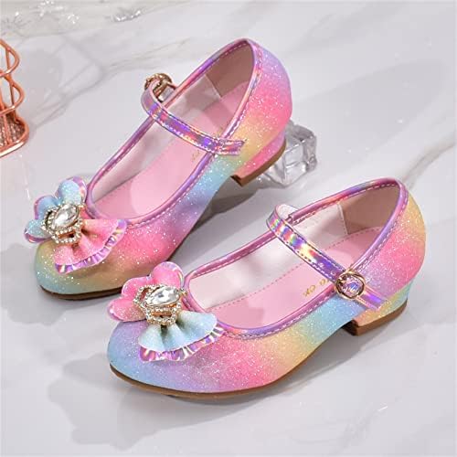 Pantofi pentru copii cu sandale strălucitoare cu diamante pantofi prințesă arc tocuri înalte arată pantofi prințesă pantofi
