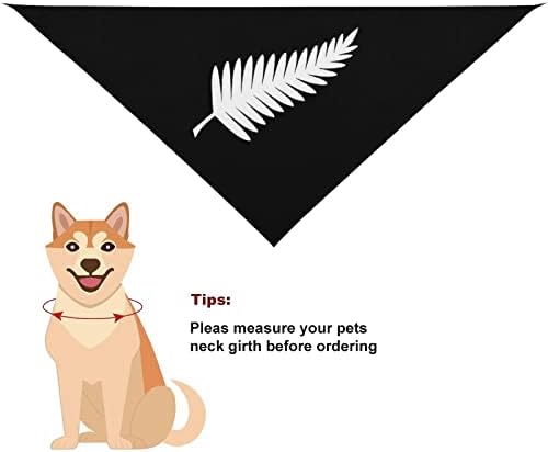Noua Zeelandă Maori Feriga Minunat Câine Bandane Model Triunghi Pet Eșarfă Lavabil Câine Salopete Batista