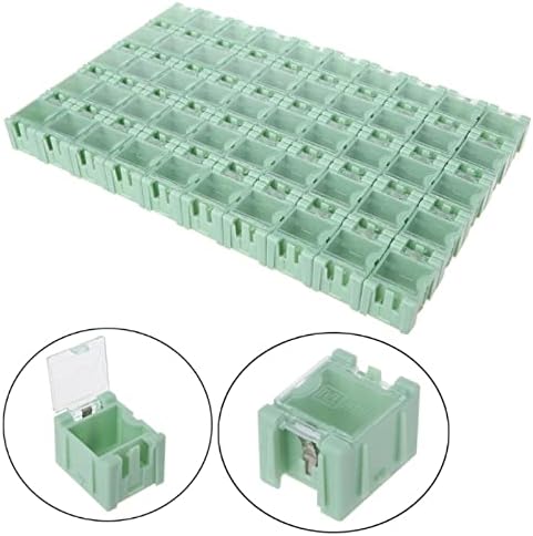 5* SMT SMD Componente electronice Piese Cauză Container Green Mini Cutie de depozitare cu capac transparent