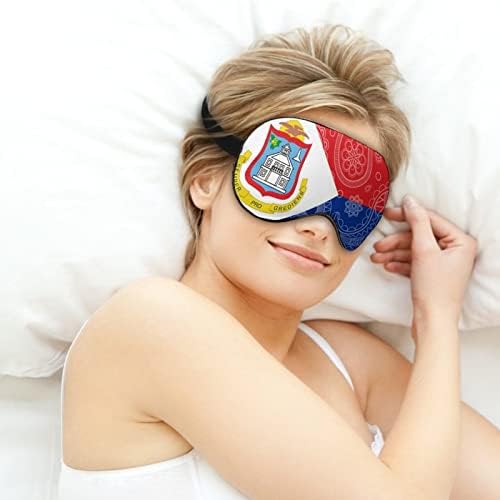 Olandeză Saint Martin Paisley Flag Masca de somn Capac de noapte Ochi pentru femei Bărbați blochează lumina pentru avionul