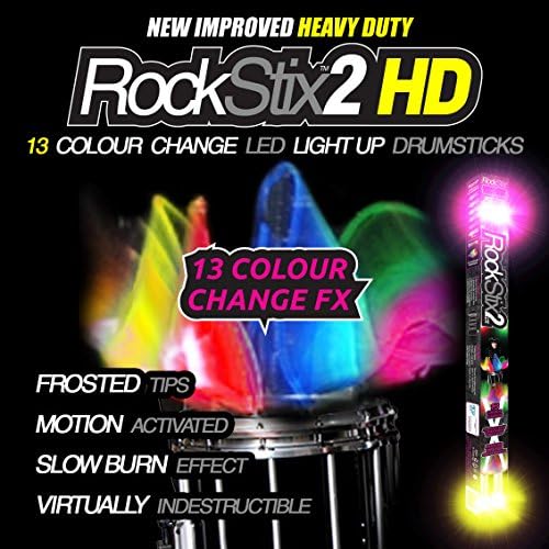 Pereche de Rockstix® 2 Pro - Schimbarea culorilor LED -uri LED -uri de tip tambur
