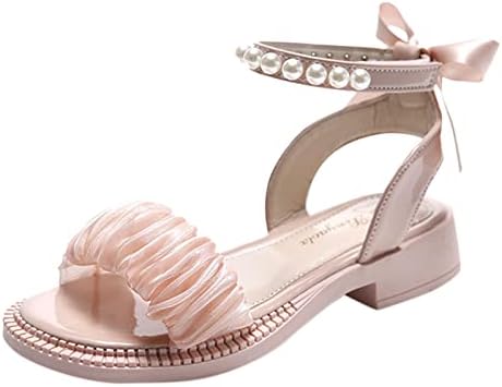 Fete Sandals Sandals Copii Deschideți pantofi cu curea cu curea de gleznă Pantofi de nuntă pentru copii mici copii Prințesa
