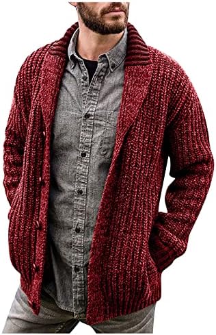 pxloco lung tricot Cardigane pentru bărbați mens lână haina Men ' s îngroșat jos jacheta iarna jacheta pentru Barbati iarna