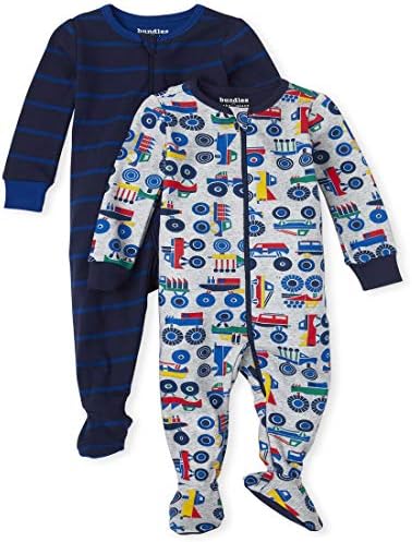 Camionul pentru băieți pentru copii și copilul pentru copii se potrivesc din bumbac o bucată de pijamale cu 2 pachete