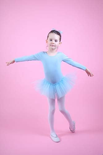 Rochie Tanzmuster ® Ballet Tutu pentru fete - ALEA - amestec de bumbac cu mâneci lungi, în plus moale și durabil - 3 straturi
