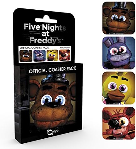 GB Eye Ltd, cinci nopți la Freddys, personaje, pachet de coaster, plută diverse, 9,5 x 10 x 9,5 cm