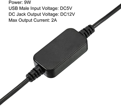 Patikil 9W 2A USB Stap Up Tensiune Converter, DC 5V până la DC 12V Adaptor de alimentare cu alimentare 3,5x1.35mm Cablu pentru