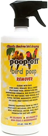 Poop-off pasăre Poop Remover pulverizator 32-uncie cu Prevue Hendryx Cage Saver Scrub Pad culori asortate