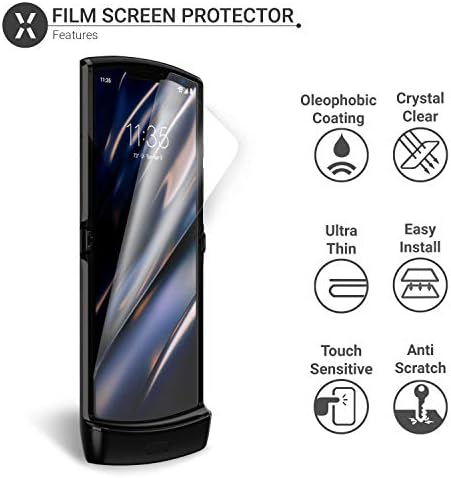 Protecții de ecran Olixar pentru Motorola Moto Razr 2019, Film - protecție prietenoasă față și spate-Design TPU-aplicare ușoară
