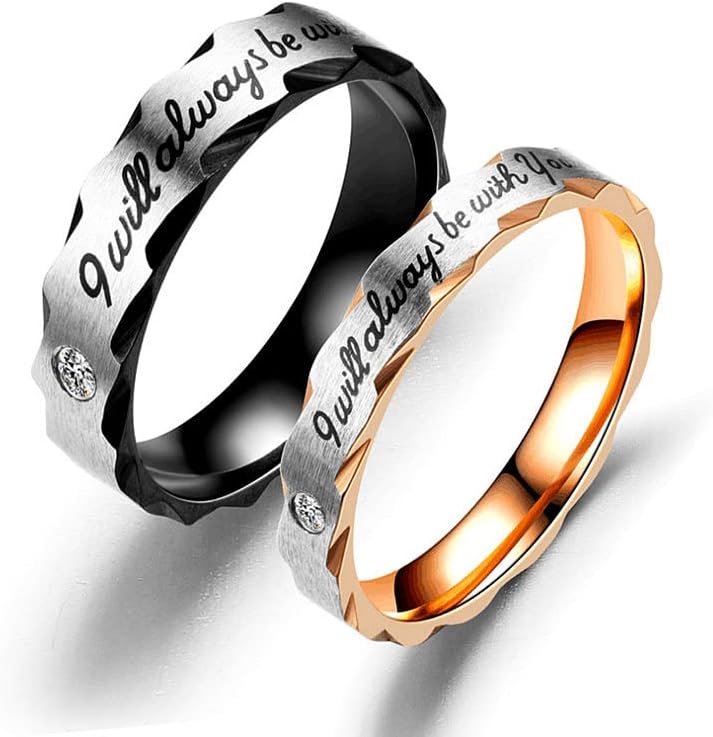 KOLESO „I Will Beything With You” Cuplu Rings Classic Rings for Men and Women-26411