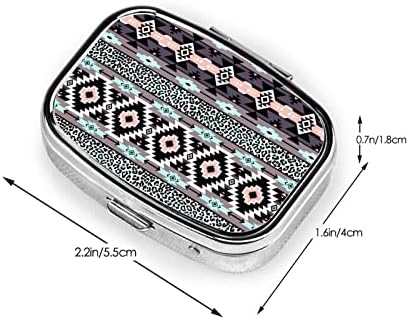 Modele autohtone americane pătrate mini pastile de carcasă de călătorie organizator portabil compartimente portabile cutii