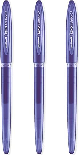 uni-ball Signo UM-170 Gelstick Gel rollerball Pen-vârf de 0,7 mm - cerneală violetă-pachet de 3