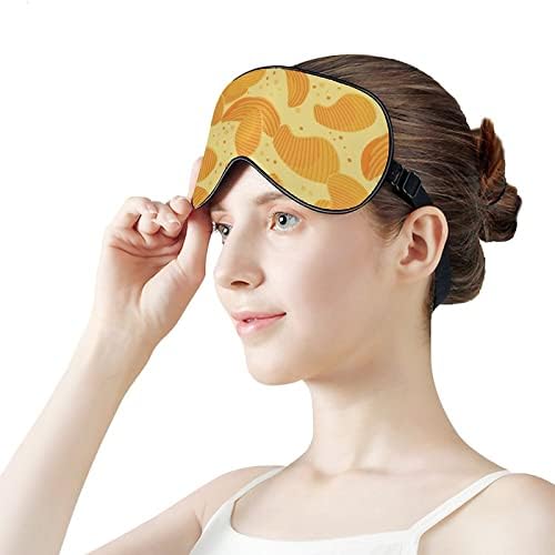 Chipsuri de cartofi Slack Mask Masca pentru ochi cu curea reglabilă cu curea în ochi pentru călătorii cu avionul