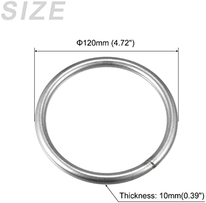 Inele O din oțel inoxidabil METALLIXITY 304 1buc, inel rotund sudat - pentru obiecte suspendate