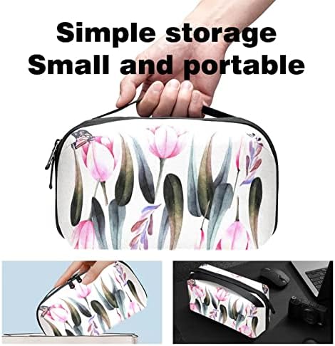 Acuarelă fluture & amp; floare machiaj Sac pentru pungă portabil Travel Organizator sac pentru articole de toaletă frumusete