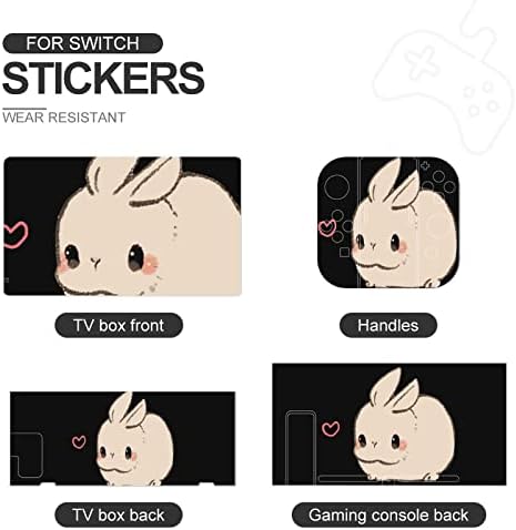 Kawaii Bunny Switch Sticker Skin Sticker Full Wrap Cover Decal Decal Protector Film Autocolant