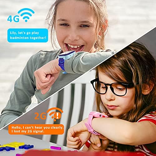 CJC 4G KIDS Anti-Lost Smart Watch Telefon, 4G WiFi GPS/LBS Tracker SOS de urgență CHAT DE VIDE