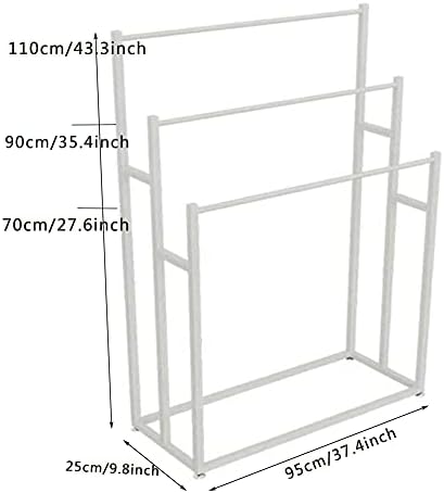 WXXGY Stand de prosop independent, raft pentru scară de prosop pentru baie, suport de prosop din metal/alb