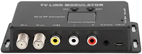 LlaMN UHF TV TV Modulator AV la RF Converter IR Extender cu 21 de canale Pal/NTSC Opțional Plastic Negru
