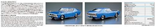 AOSHIMA BUNKA KYOZAI 1/24 MODEL SERIE Nr. 49 Nissan KGC110 Skyline HT2000GT-X 1974 Model de plastic