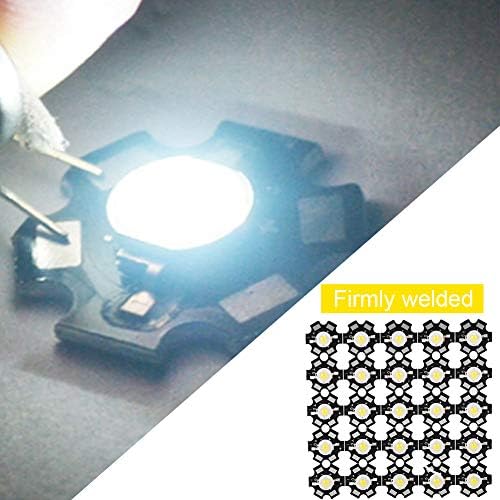 LED-uri de cip de 25 pc, cip LED de mare putere- 3W de 3W strălucire cu lumină integrată Sursa de lumină LED Spot Bulb pentru