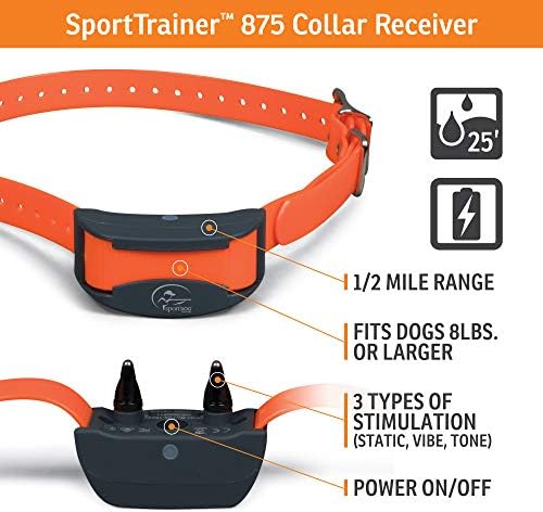 Sportdog Brand Sporttrainer Traineri de la distanță - Ecran luminos, ușor de citit OLED - guler impermeabil, reîncărcabil pentru