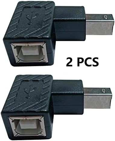 Shanfeilu 90 de grade USB 2.0 Tip B Imprimantă Adaptor, USB 2.0 B Bărbat la Tip B Femeie Unghiul stâng Print și Conector de