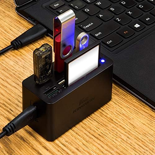 Adaptor Hub Kingwin USB W/ Memory Card Reader Writer & USB 3.0 Hub Combo - Include cablu USB 5 GBPS Speed ​​& Sandisk Ultra