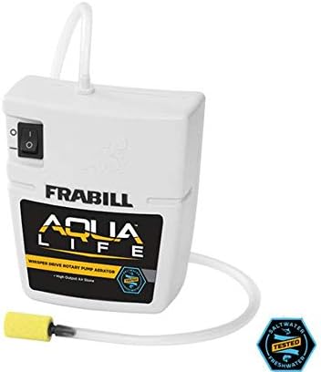 Aerator portabil liniștit Frabill | Aerator portabil alimentat cu baterie pentru stocarea momeală live