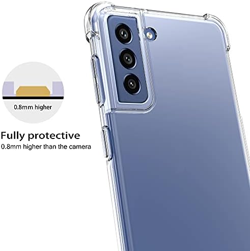 Carcasă arae pentru Samsung Galaxy S21 Fe, TPU moale și flexibil premium [rezistent la zgârieturi] Carcasă pentru Samsung Galaxy S21 Fe, Crystal Clear