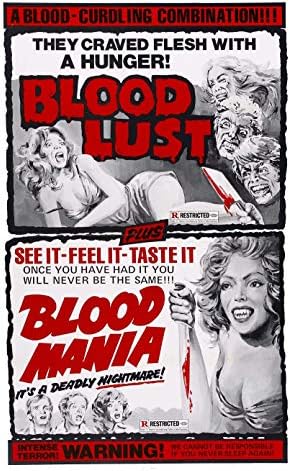 Blood Lust and Blood Mania Film Horror din 1970 11 x17 inch mini poster SM