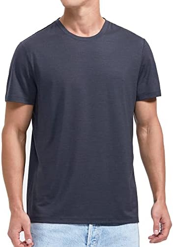 Woolinkin Merino lână Coolmax amestec T Shirt-bărbați durabil maneca scurta lână strat de bază-150 usoare
