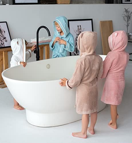 Halat de baie moale Premium pentru copii mici bebeluși copii-halat pentru copii din bambus Organic cu glugă-halat pentru fete