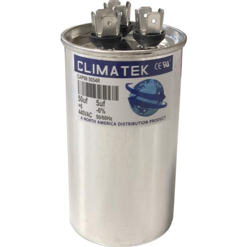 Condensator rotund ClimaTek-se potrivește Bryant P291-5053rs / 50/5 uf MFD 370/440 Volt VAC