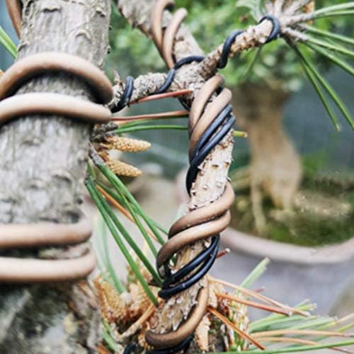 Frunze și suflet Tree Training Wire Kit - 5 role din aliaj de aluminiu Bonsai Plant Training Wire / Wire Cutter / Canvas Storage