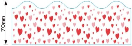 Emoyi Heart Bulletin Bulletin Borders Frontiere Oglindă Cadre 10Meters Buletin auto-adeziv cu buletinul pentru logodnă Aniversare