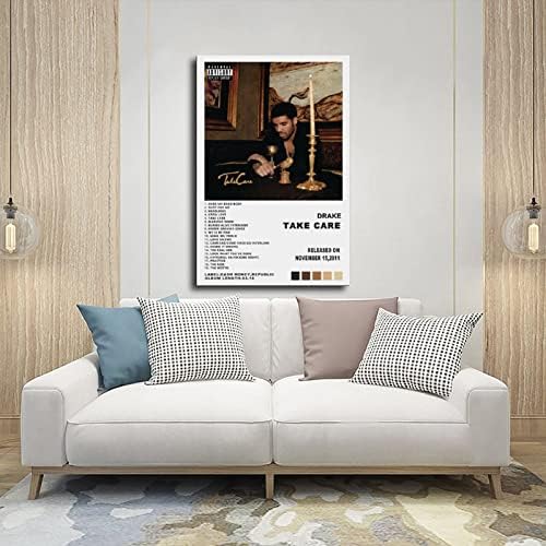 Drake De luat grijă album copertă poster poster poster dormitor decor sportiv peisaj de birou decor camera cadou neframe: 12x18inch