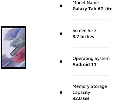 Samsung Electronics Galaxy Tab A Lite 8.7, 32gb, gri închis - SM-T227uzaaxau modelul SUA & amp; garanție