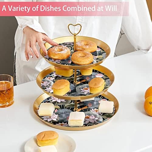 3 niveluri de desert pentru desert cupcake farfurie cu fructe de plastic de servire suport pentru afișare pentru nuntă ziua