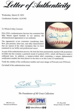 Billy Martin a semnat autograful de baseball Auto PSA/ADN AL01902 - Baseballs autografate