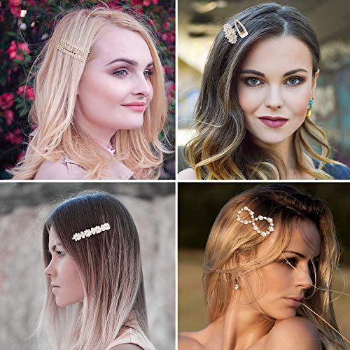 MA cu curea Clipuri de gheară de păr artificial Accesorii pentru păr de perlă decorative pentru femei pentru femei