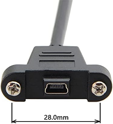 Panou NFHK Tip Mini USB 5pin Masculin la Femeie Cablu adaptor de extensie cu șuruburi 50cm