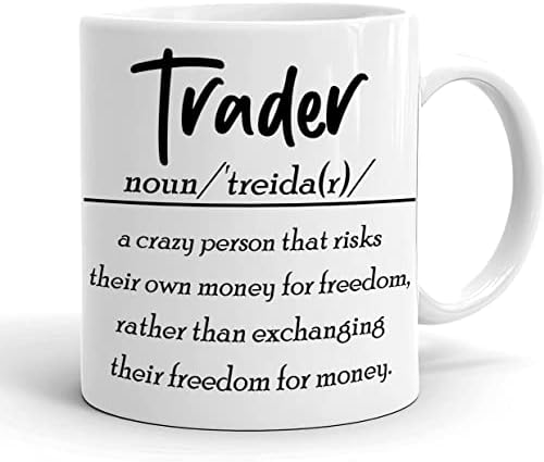 Cană de cafea pe piața bursieră - Definiție de comerciant Crazy Persoana - Day Traders Brokers Consilier financiar Biroul Investitorilor