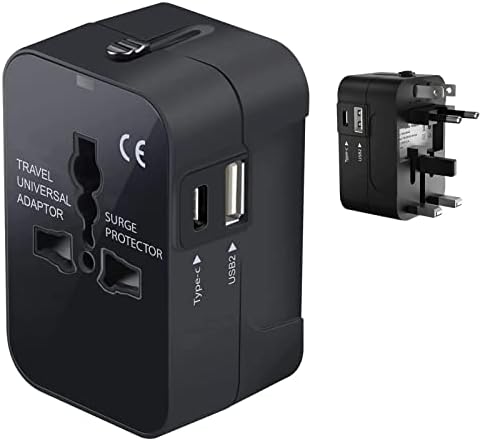 Travel USB Plus International Power Adapter Compatibil cu Fly DS107D pentru putere la nivel mondial pentru 3 dispozitive USB