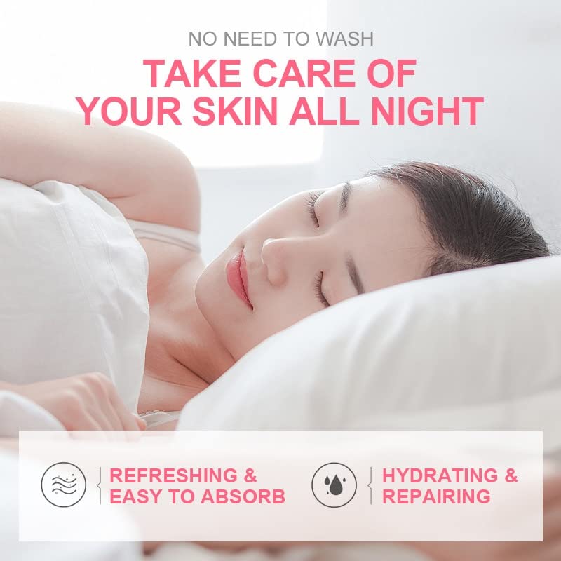 WEERSHUN 14pc mască de față cu noroi + măști de dormit pachete faciale de noapte anti-rid curățarea pielii cerc întunecat hidratează