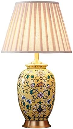 ZLXDP Lampa de masă ceramică lampă de noptieră pentru living canapea de dimensiuni mari și masă de masă de ceai masă retro