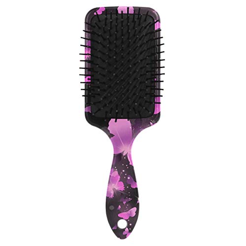 Perie de păr VIPSK de aer, fluture violet colorat din plastic, masaj bun adecvat și perie de păr anti -statică de detangling