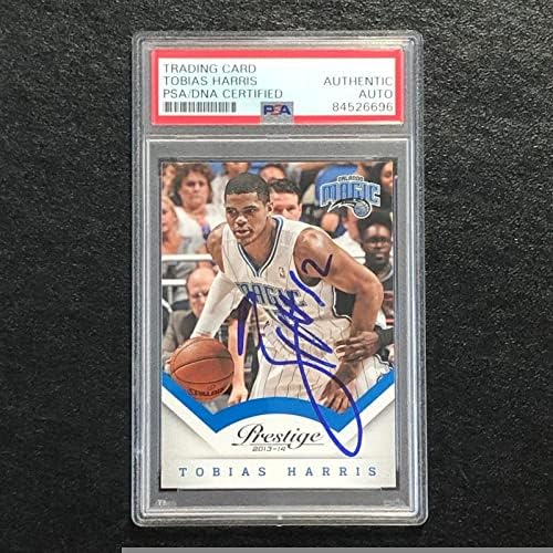 2013-14 Panini Prestige 130 Tobias Harris Card semnat automat PSA Slabbed Magic - Basketball Slabbed Rookie Cards