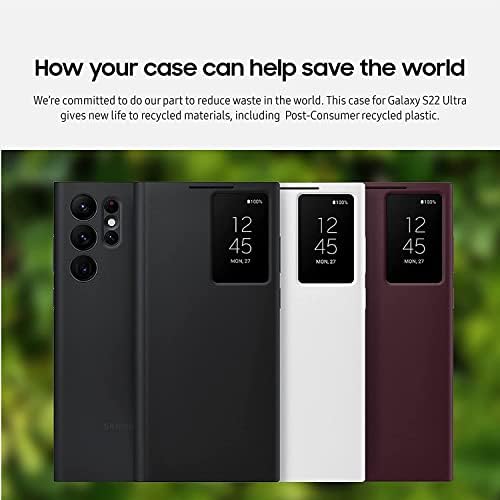 SAMSUNG Galaxy S22 ultra Case S-View Flip Cover-carcasă de protecție pentru telefon, Control de la robinet, design de ultimă