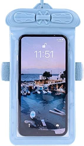 Vaxson telefon caz, compatibil cu ELEPHONE U5 impermeabil Husă sac uscat [nu Ecran Protector Film] albastru